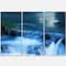 Designart - Beautiful Small Blue Waterfalls - Landscape Wall Art on Canvas